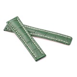 Green Alligator Style Deployment Strap for Breitling® WB6-20/18